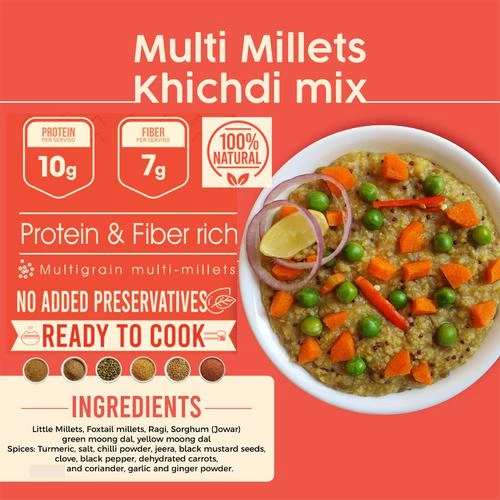 FittR Bites Millets Khichdi Mix - Ready To Cook, 200 g Box-2.webp